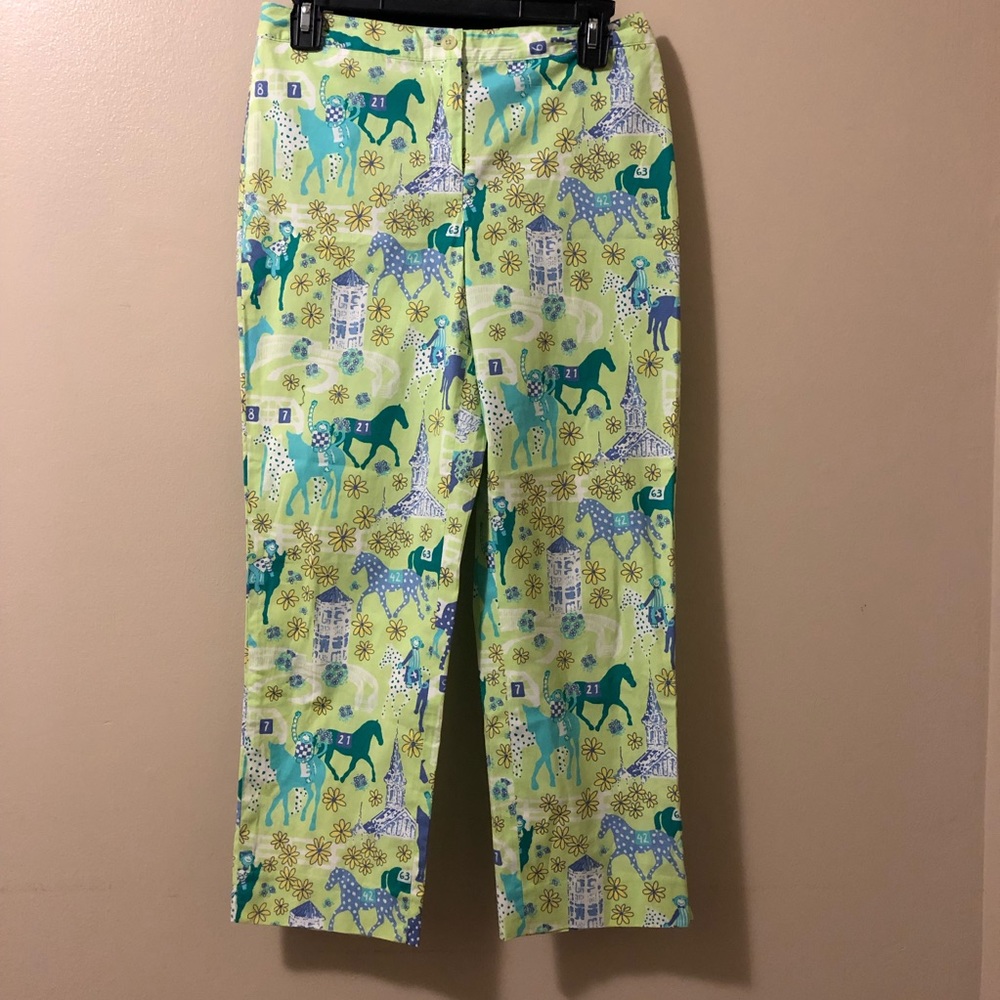 Lilly Pulitzer Lowrider Kentucky Derby Print Cropped … Gem